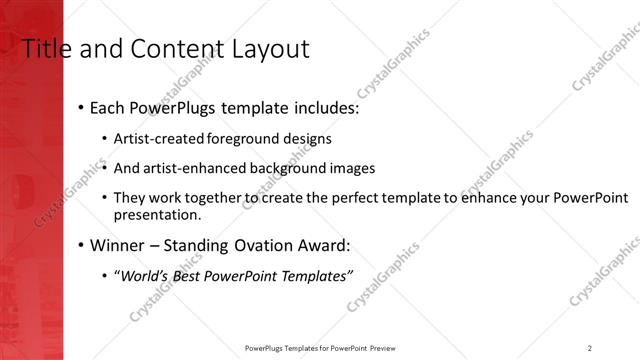 Title and Content presentation slide layout