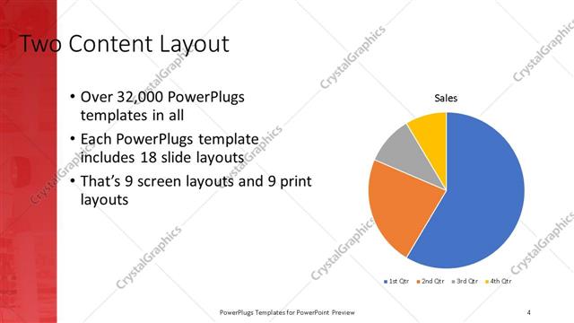 Two Content presentation slide layout