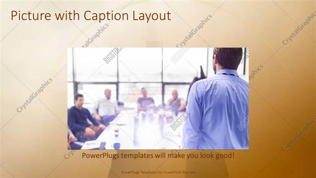 Picture with Caption presentation slide layout