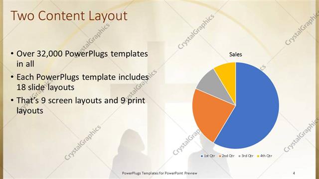 Two Content presentation slide layout