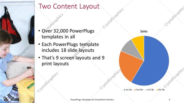 Two Content presentation slide layout