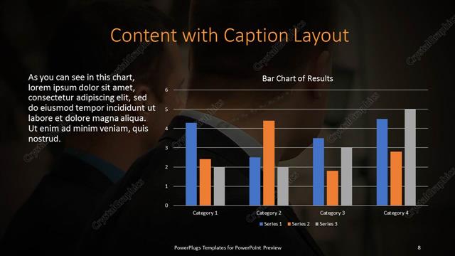 Content with Caption presentation slide layout
