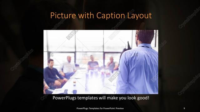 Picture with Caption presentation slide layout