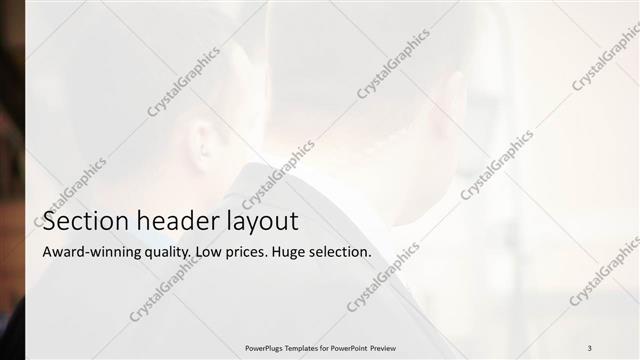 Section Header presentation slide layout