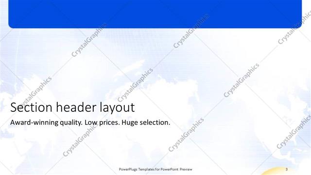 Section Header presentation slide layout