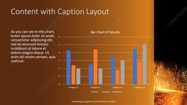 Content with Caption presentation slide layout