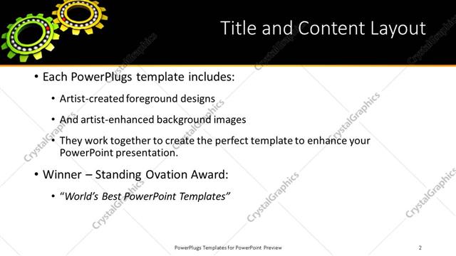 Title and Content presentation slide layout