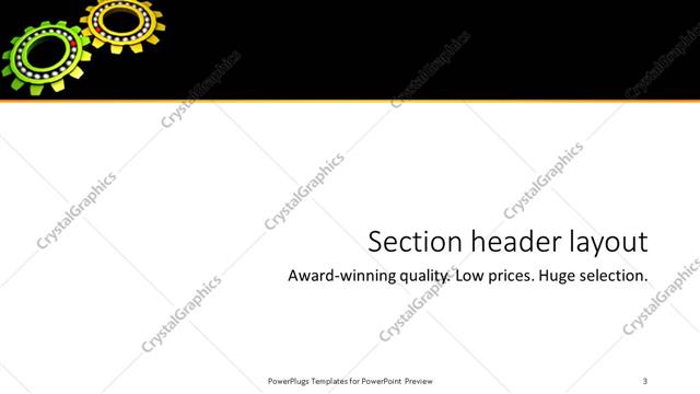 Section Header presentation slide layout