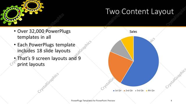 Two Content presentation slide layout