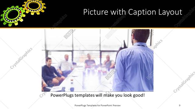 Picture with Caption presentation slide layout