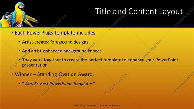Title and Content presentation slide layout
