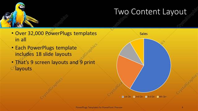 Two Content presentation slide layout