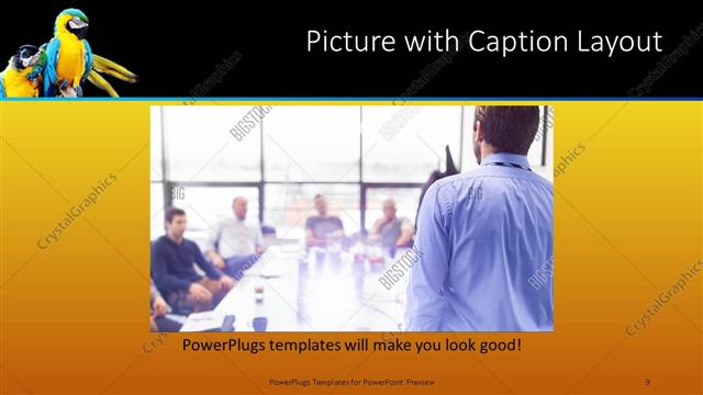 Picture with Caption presentation slide layout