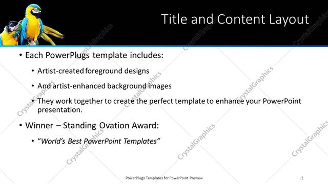 Title and Content presentation slide layout