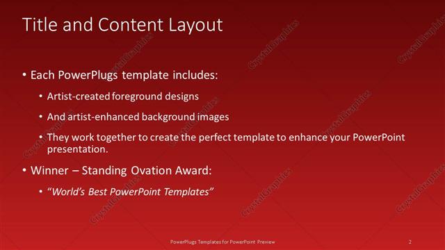 Title and Content presentation slide layout