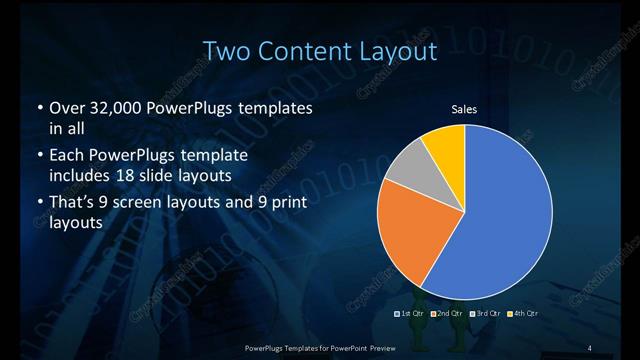 Two Content presentation slide layout