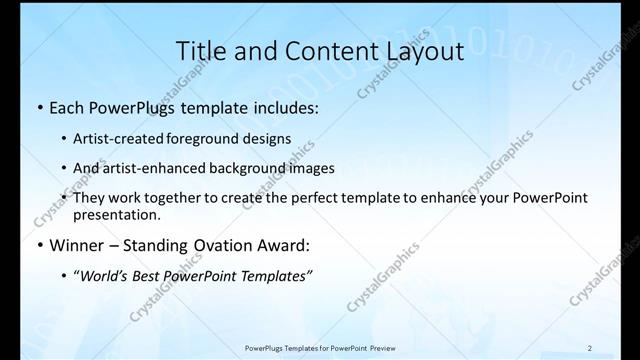 Title and Content presentation slide layout