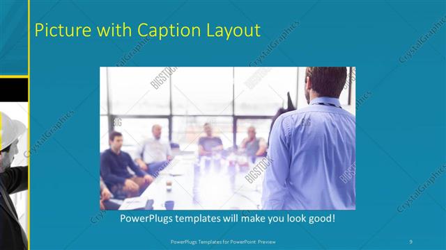Picture with Caption presentation slide layout