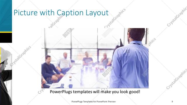 Picture with Caption presentation slide layout