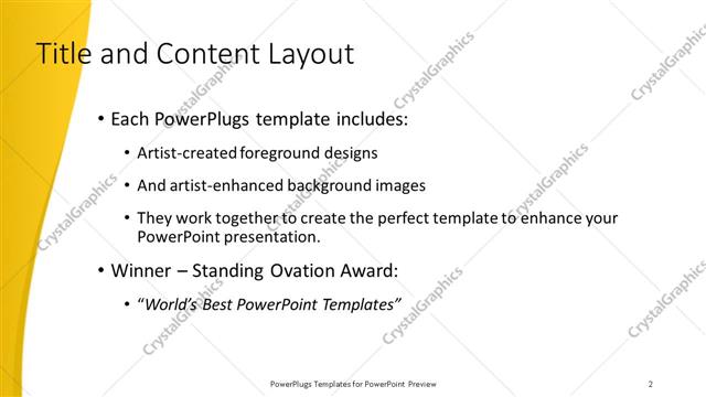 Title and Content presentation slide layout
