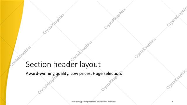 Section Header presentation slide layout