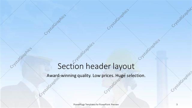 Section Header presentation slide layout
