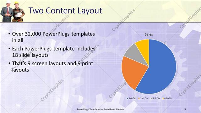 Two Content presentation slide layout