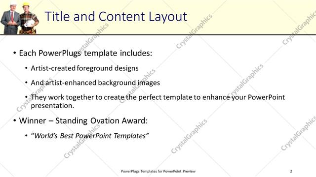 Title and Content presentation slide layout