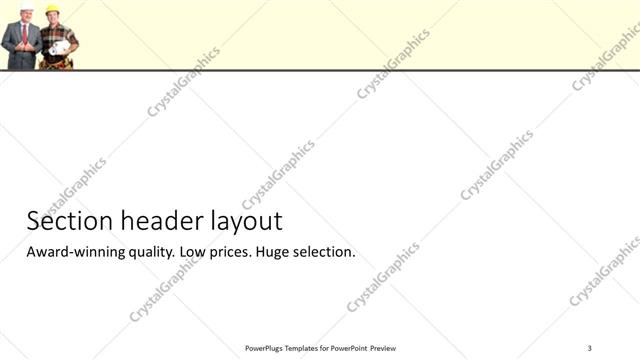 Section Header presentation slide layout