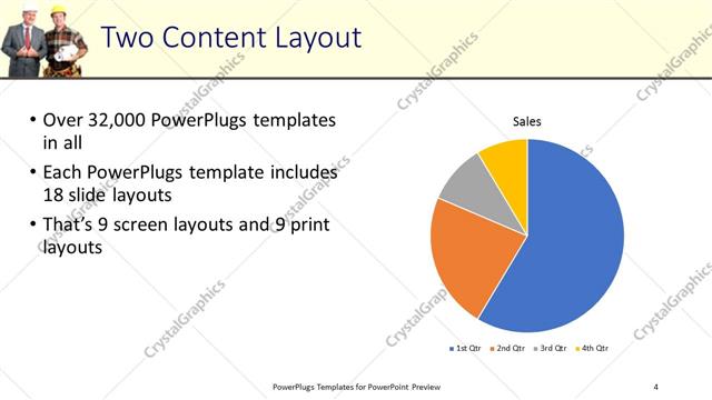 Two Content presentation slide layout