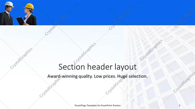 Section Header presentation slide layout