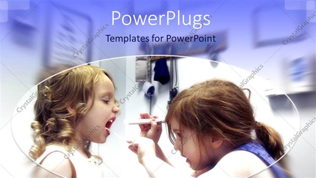  Presentation with room - Two cue girls playing doctor patient in their room