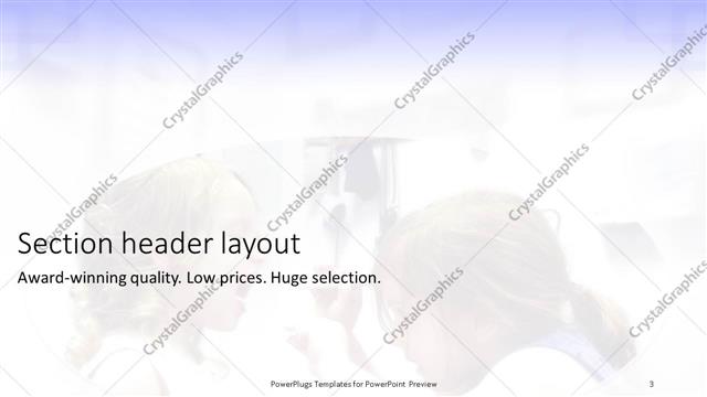 Section Header presentation slide layout