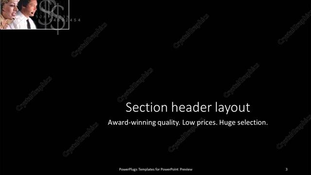 Section Header presentation slide layout