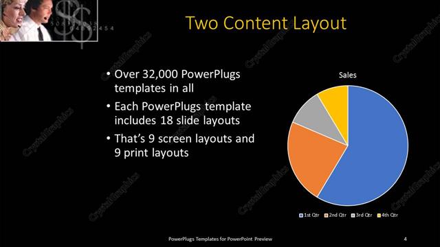 Two Content presentation slide layout