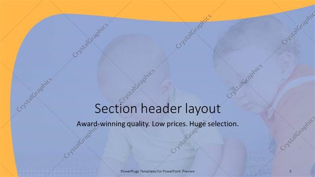 Section Header presentation slide layout