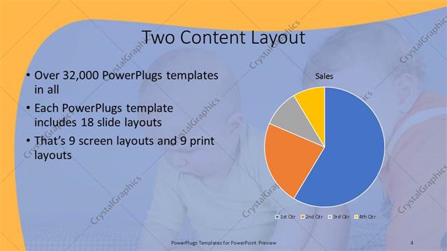 Two Content presentation slide layout