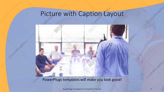 Picture with Caption presentation slide layout