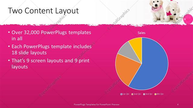 Two Content presentation slide layout