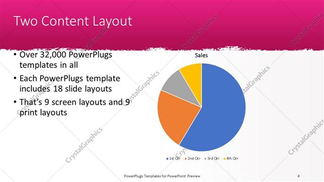 Two Content presentation slide layout