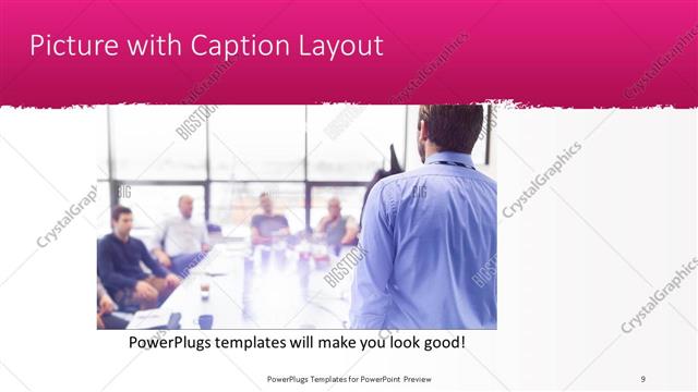 Picture with Caption presentation slide layout