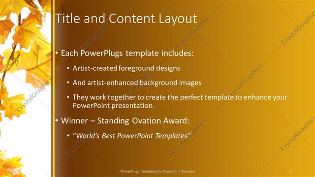 Title and Content presentation slide layout