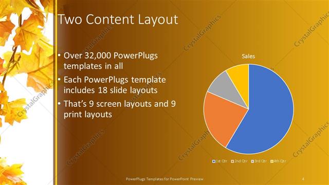 Two Content presentation slide layout