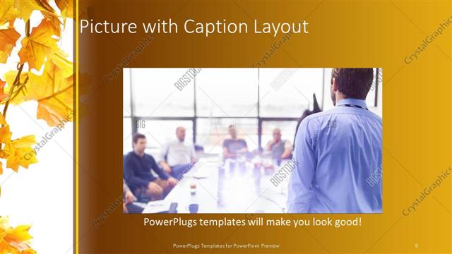 Picture with Caption presentation slide layout