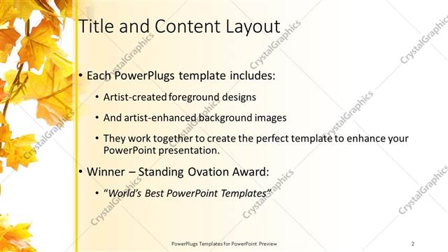 Title and Content presentation slide layout