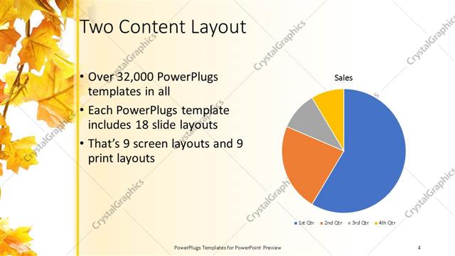 Two Content presentation slide layout