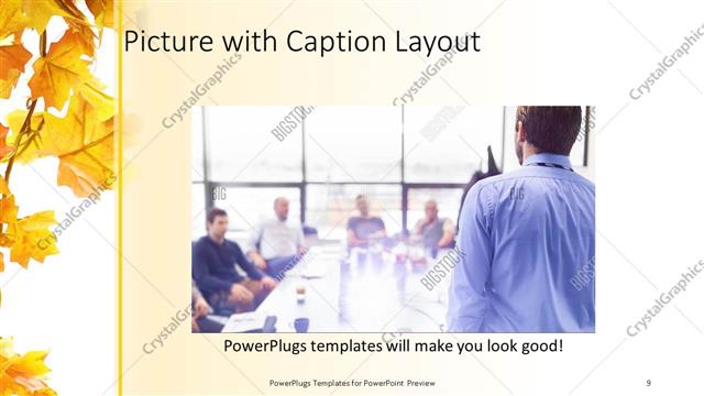 Picture with Caption presentation slide layout