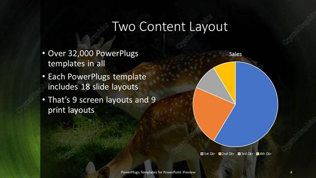 Two Content presentation slide layout