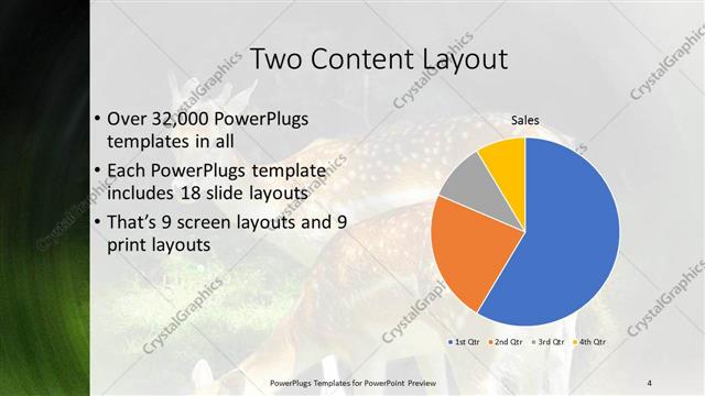 Two Content presentation slide layout