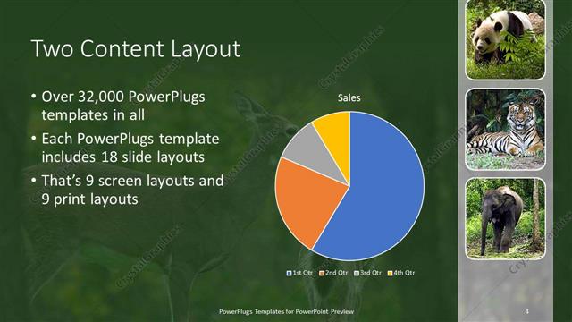 Two Content presentation slide layout